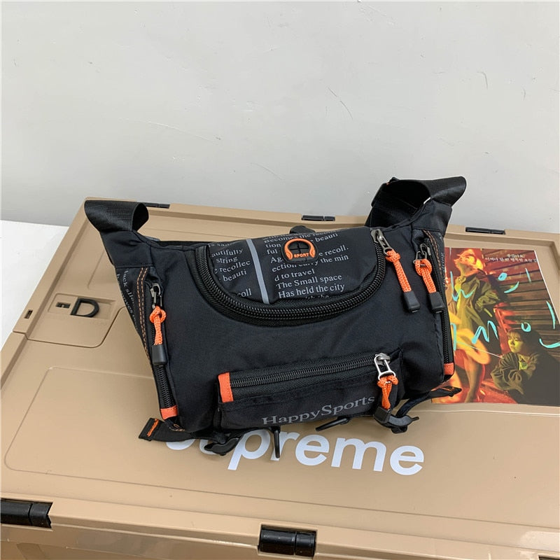 Men's water-resistant multi-way travel waist & sling bag, ideal for outdoor adventures.