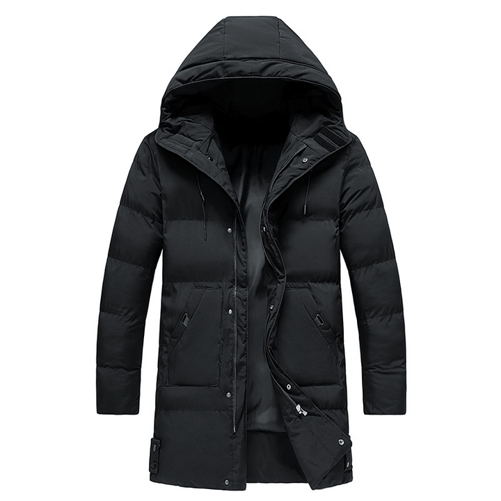 Explore in comfort with this men's waterproof insulated winter parka coat.
