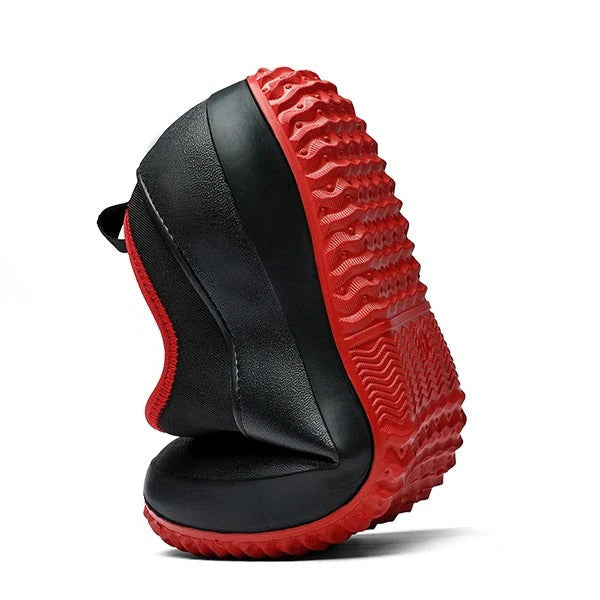 All-weather men's slip-on safety shoes, waterproof with a reliable non-slip sole for ultimate comfort.