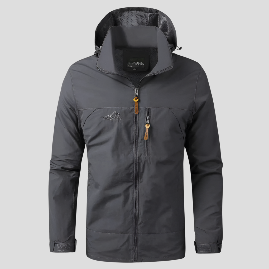 Functional men's trekking jacket, offering waterproof and windproof protection