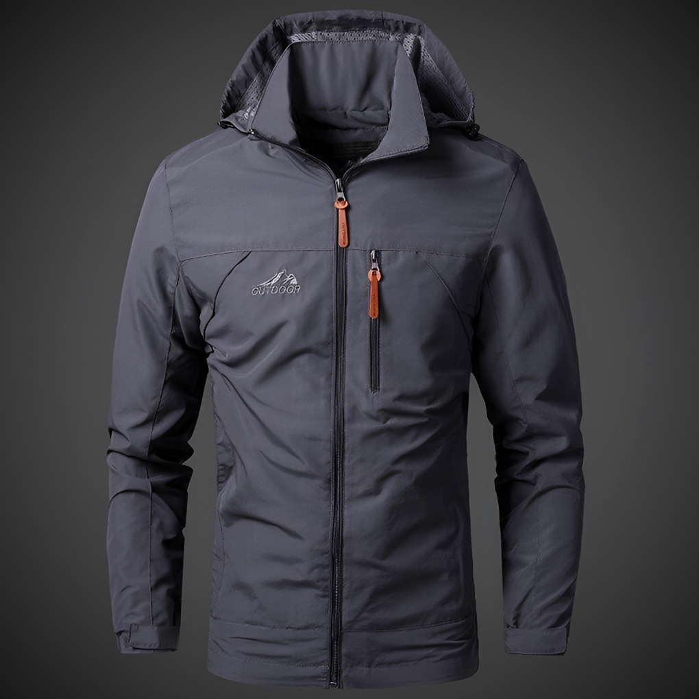 Men's versatile waterproof jacket, windproof new outdoor hiking and commuter rainwear.