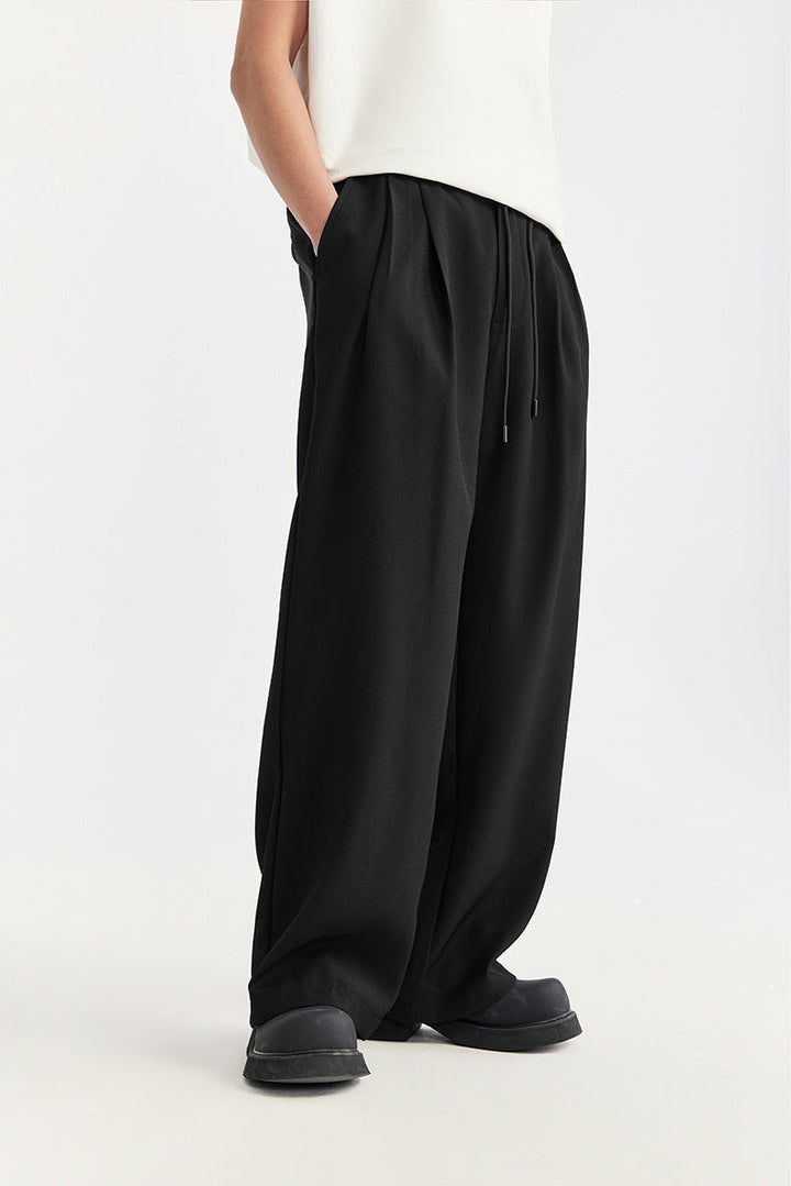 Men's wide leg drawstring pants for ultimate comfort & casual style. Perfect for daily wear.