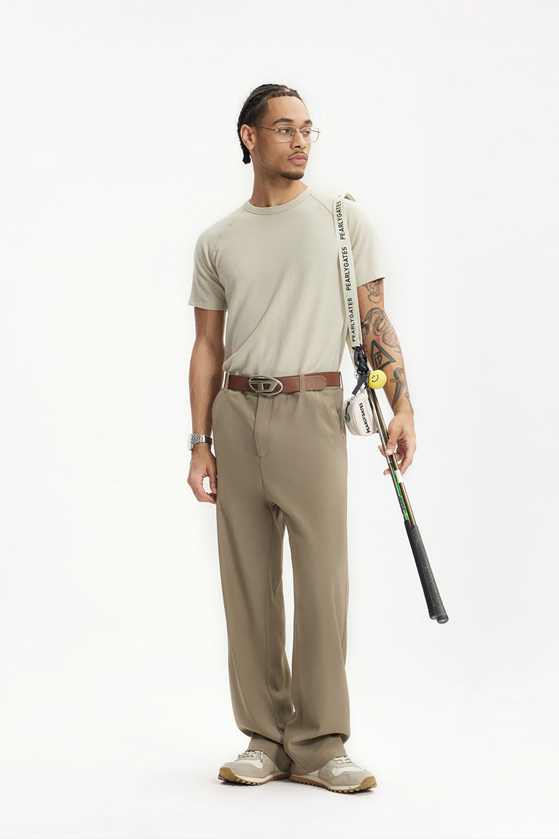 Men's wide leg dress pants, relaxed fit & tailored style for comfort & fashion.