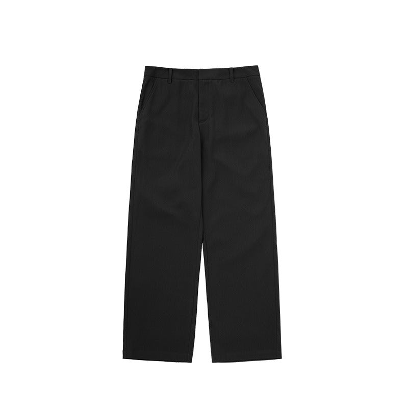 Classic men's wide leg dress pants in a relaxed, tailored fit. Ideal for business & formal wear.
