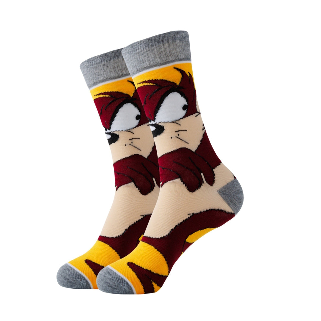 Playful cartoon character ankle socks set, a fun gift for men and women.