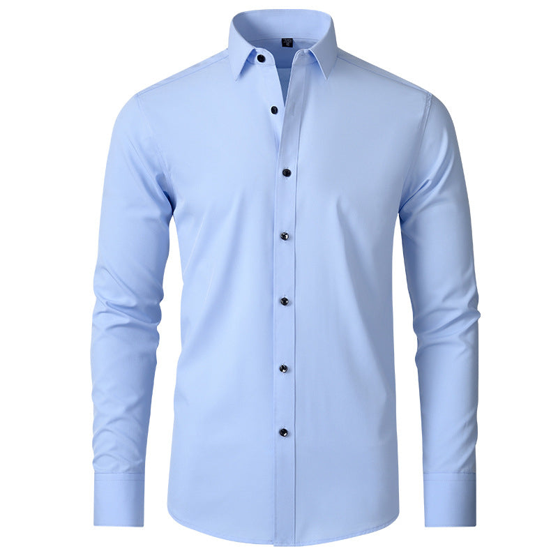 Comfortable men's slim fit stretch shirt. Wrinkle-resistant, perfect for versatile business & casual wear.