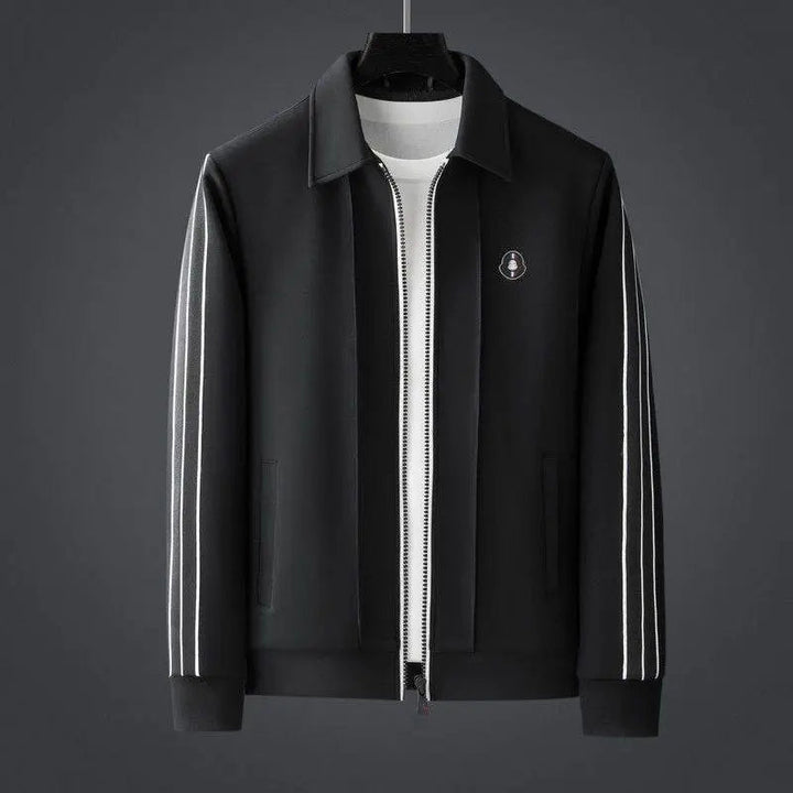 Sporty men's zip-up tracksuit set & joggers, perfect for fitness, running, or a sleek, casual fashion statement.