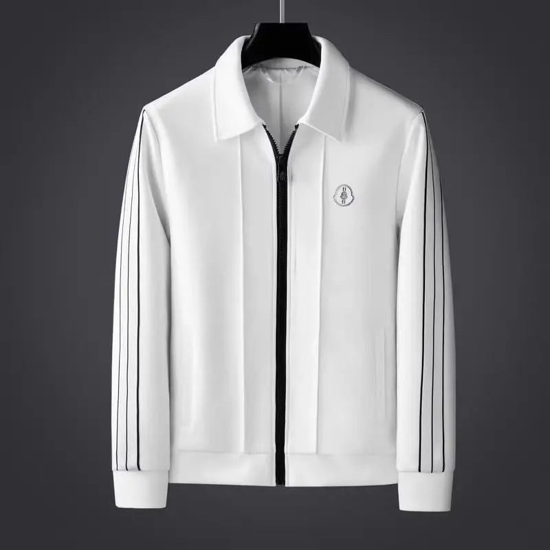 Men's comfortable tracksuit with a contemporary zip jacket & joggers, suitable for active lifestyle or casual outings.