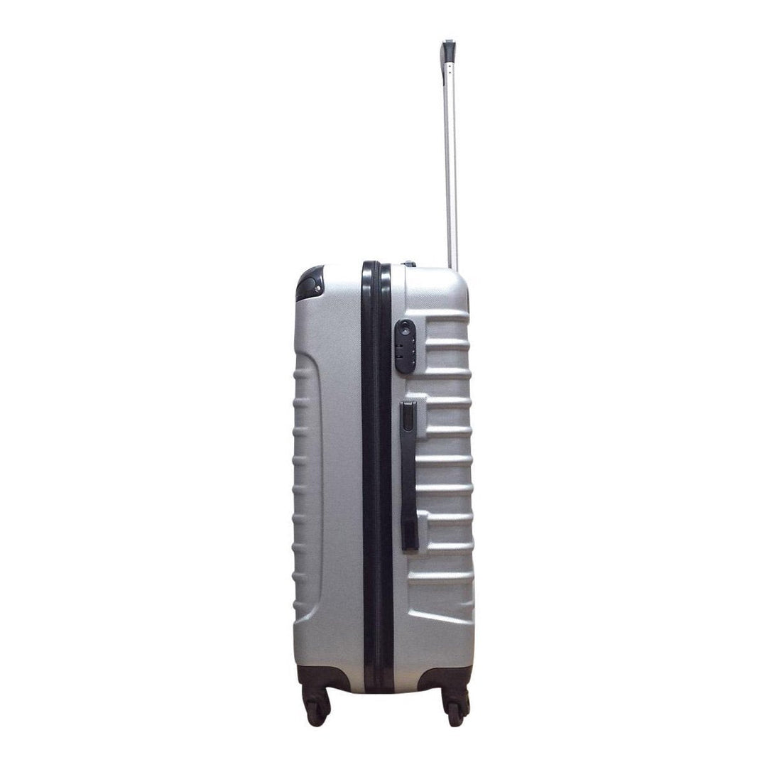 Sleek Milano Silver 2-piece hardshell luggage set, perfect for stylish & durable travel experiences.