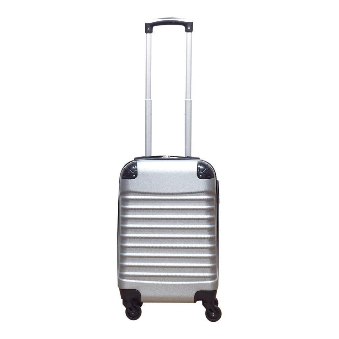 Versatile 2-piece Milano Silver hardshell luggage set for weekend travel & extended trips. Durable.