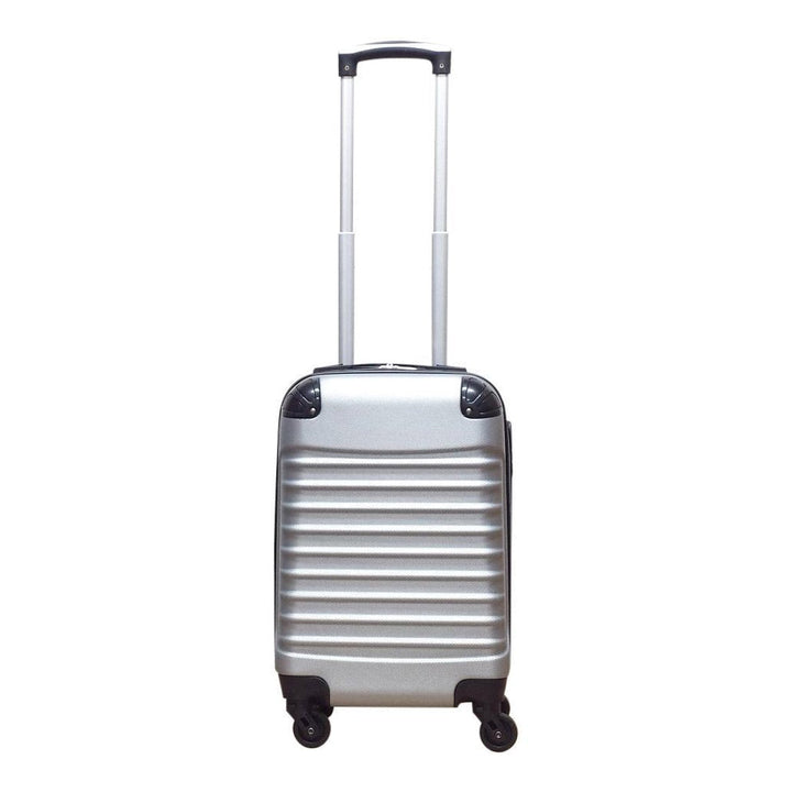 Versatile 2-piece Milano Silver hardshell luggage set for weekend travel & extended trips. Durable.