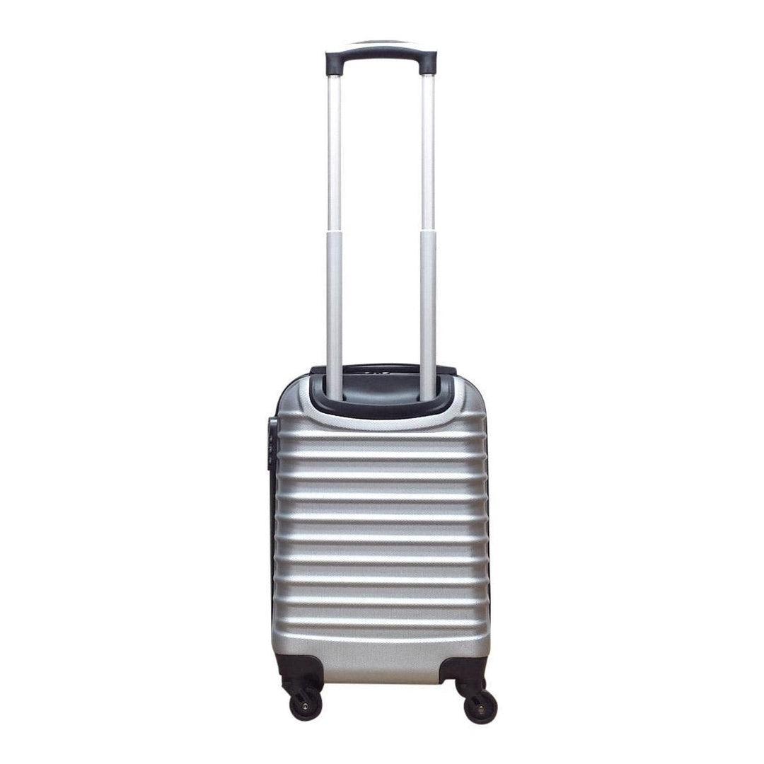 Complete 2-piece Milano Silver hardshell travel luggage set. Matching durable suitcases for any trip.