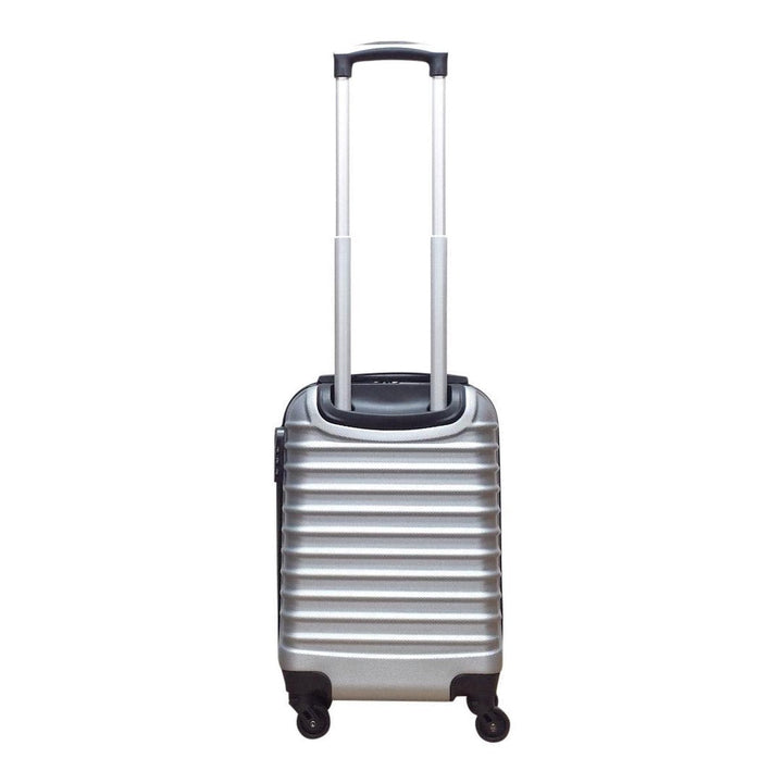 Complete 2-piece Milano Silver hardshell travel luggage set. Matching durable suitcases for any trip.