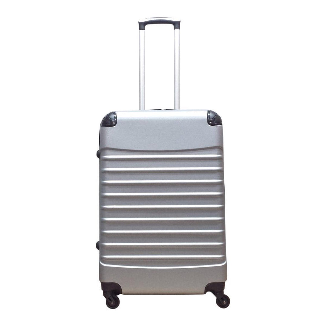 Effortless travel with Milano Silver 2-piece hardshell luggage set. Durable spinner suitcases for trips.