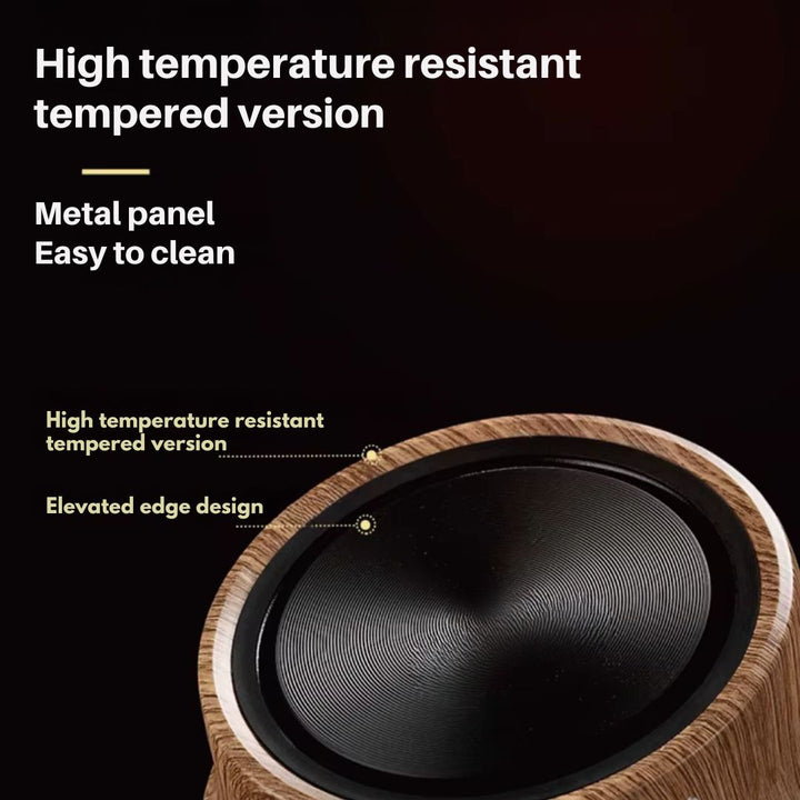 Mini electric hot plate featuring adjustable temperature control for diverse compact recipes.