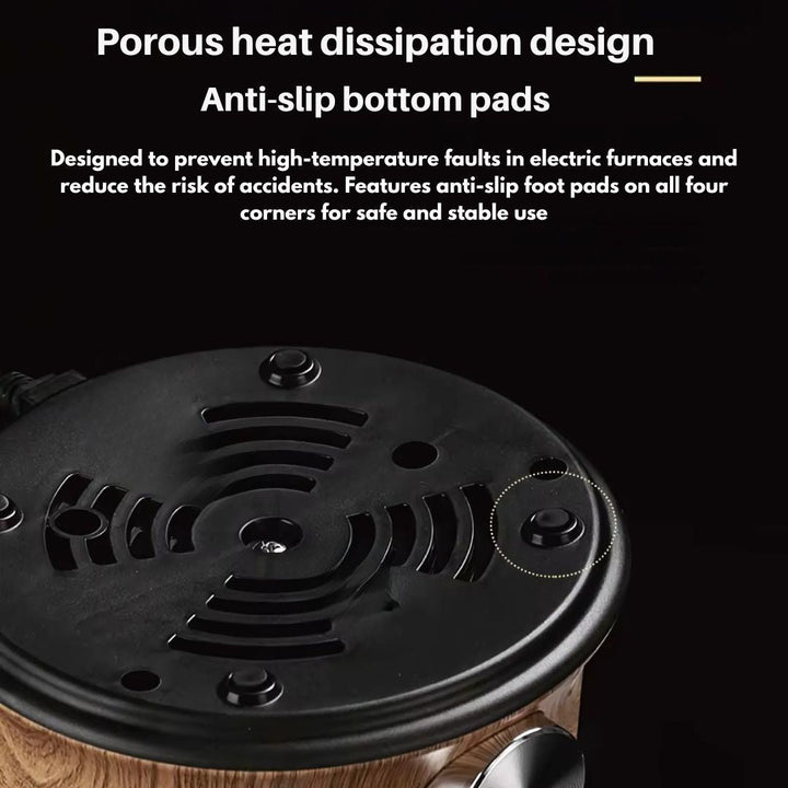 Lightweight portable electric hot plate, mini cooker for convenient travel & dorm meals.