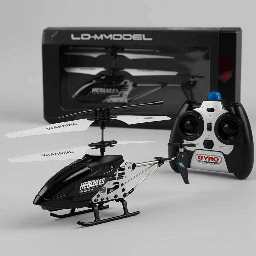 Mini RC helicopter with gyro stabilization, crash-resistant design for indoor and outdoor fun.