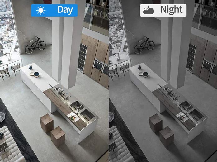 Compact Home Security Camera with WiFi for comprehensive indoor surveillance, including night vision.