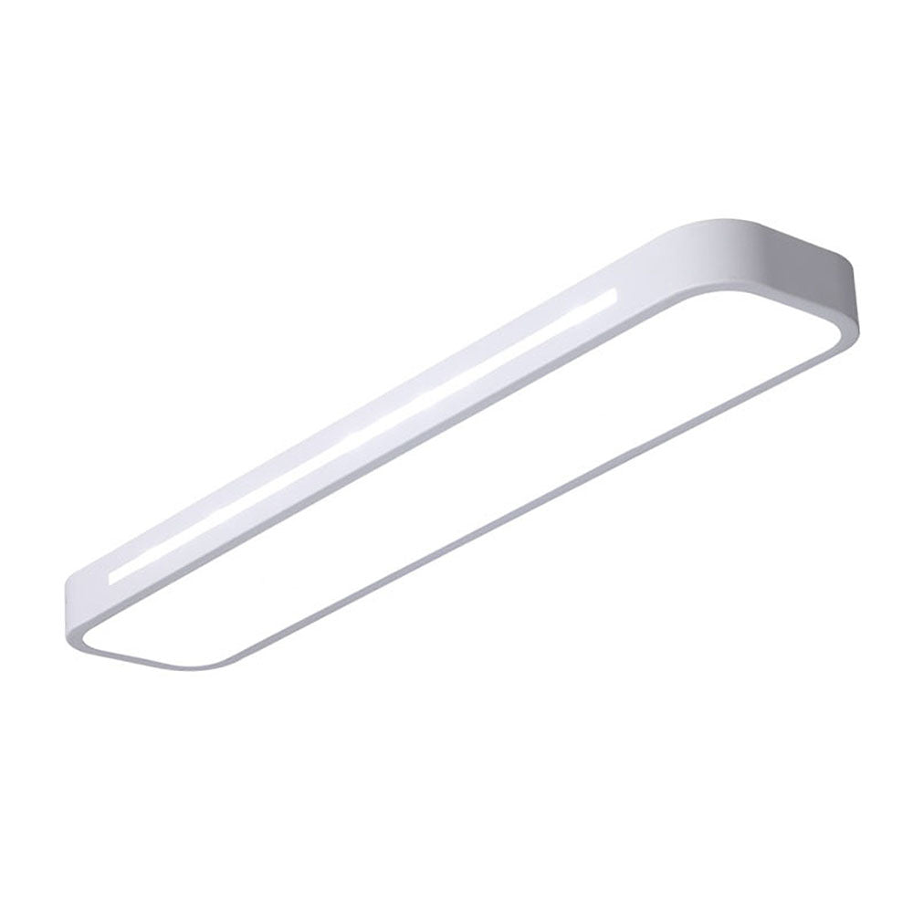 Sleek minimalist long LED ceiling light, ideal for modern office or study lighting.