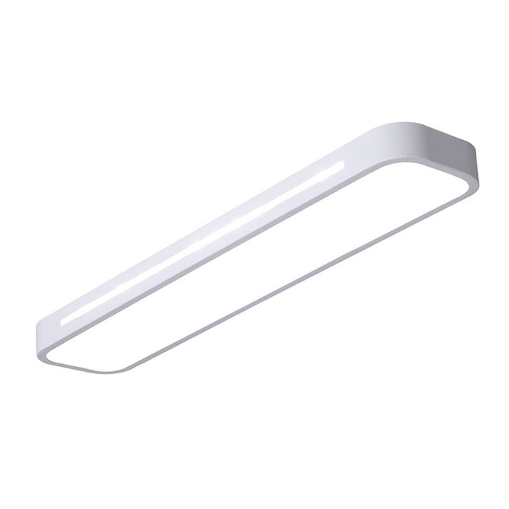 Sleek minimalist long LED ceiling light, ideal for modern office or study lighting.