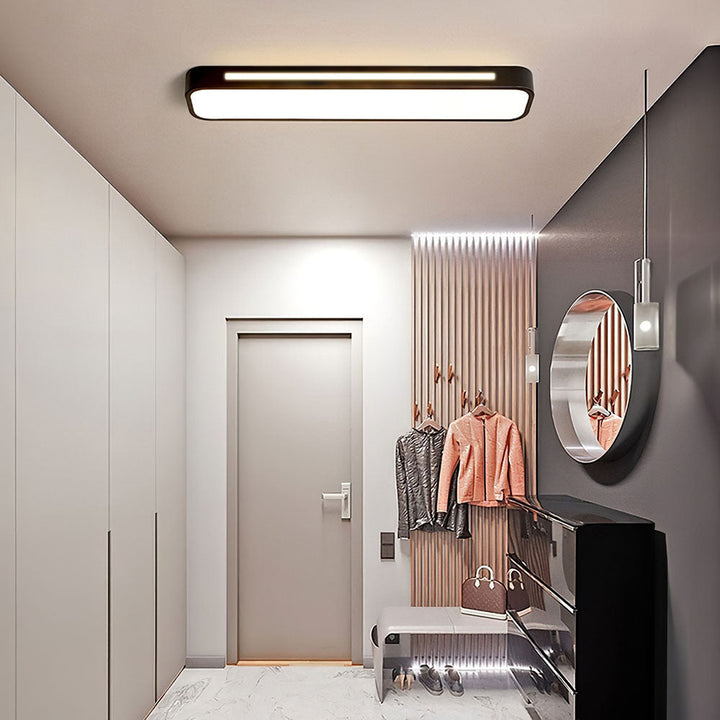 Sleek long LED ceiling light, ideal for minimalist homes seeking contemporary lighting.