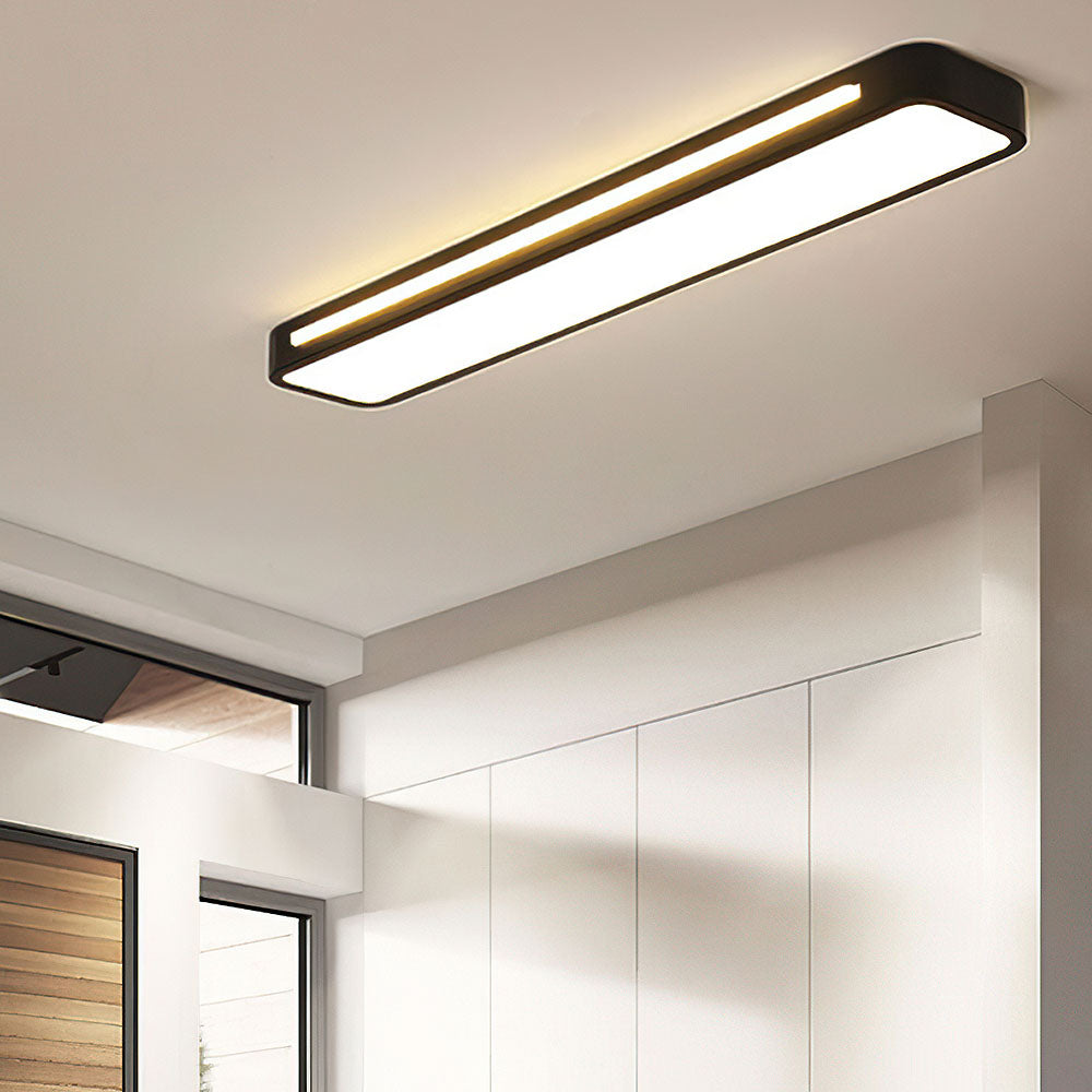 Modern long LED ceiling light, enhancing minimalist decor in any home or office.