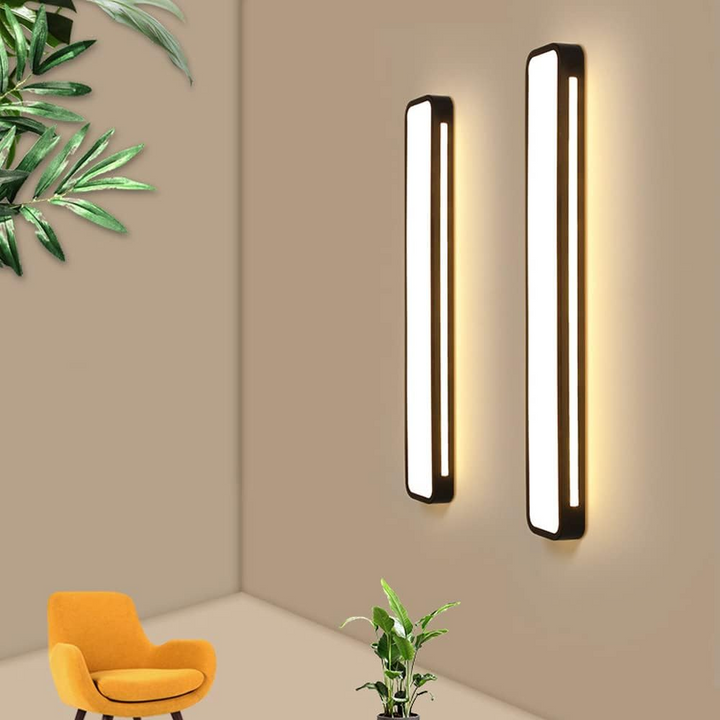 Nordic style LED ceiling light, a sleek long fixture for modern room illumination.