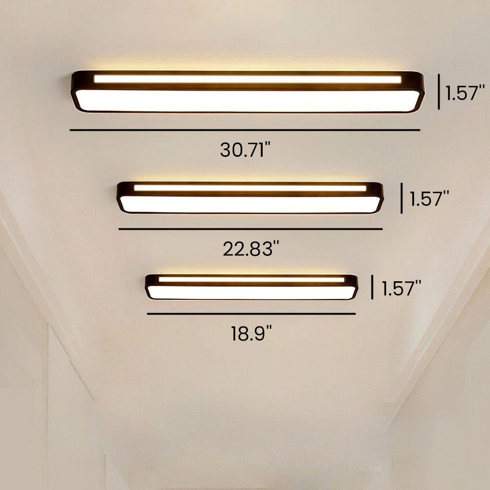 Energy-efficient long LED ceiling lamp, offering bright, modern lighting for homes.