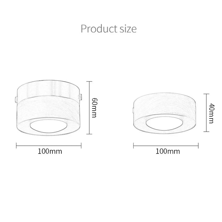 Walnut finished wooden LED ceiling light. Round, minimalist design for energy-efficient, modern interior ambient light.