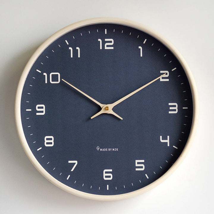 Timeless minimalist wooden wall clock, a stylish decorative piece for living room or office decor.