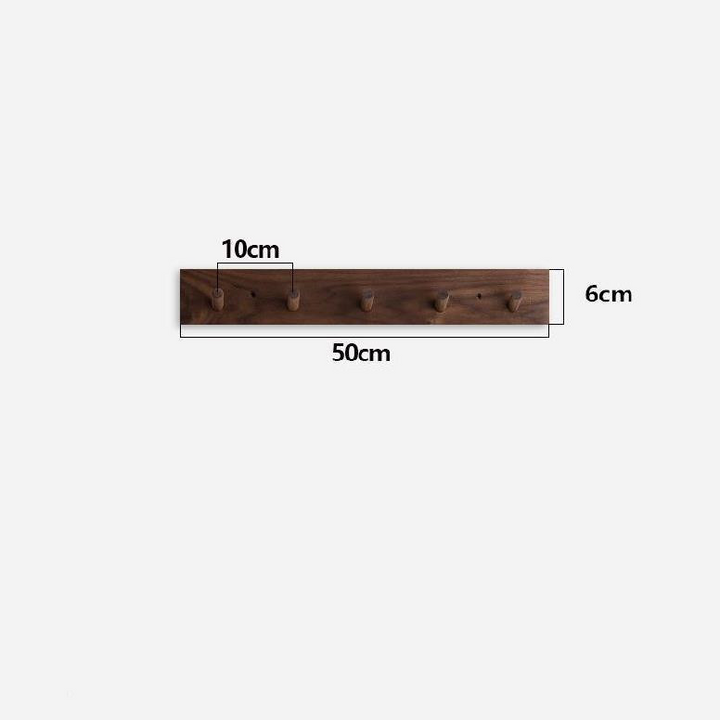 Natural wood wall coat rack with simple design, offering functional storage and minimalist appeal.