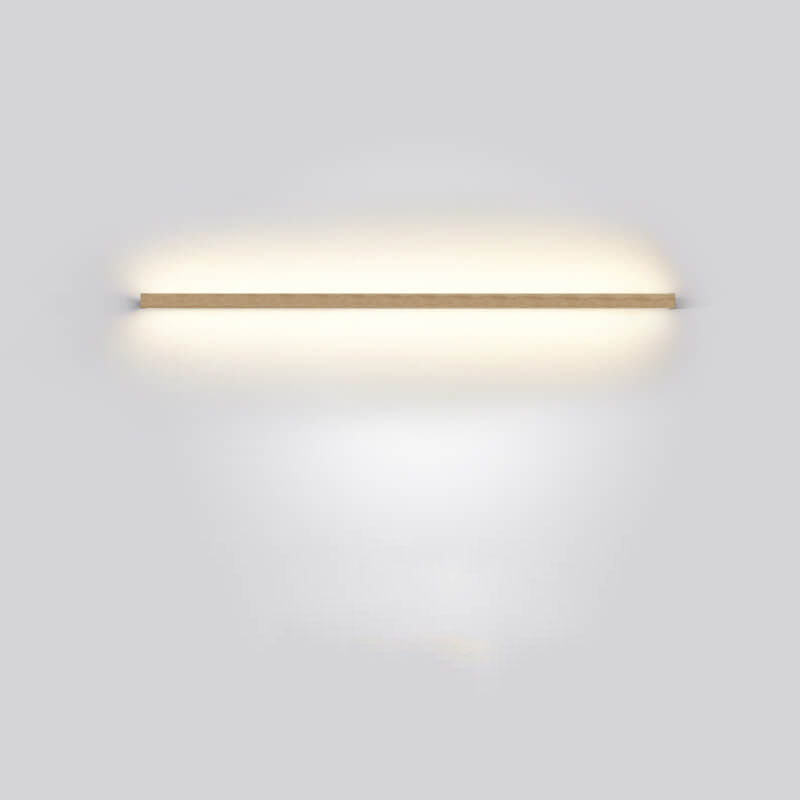 Minimalist wooden wall light with adjustable LED, perfect for modern living room ambiance.