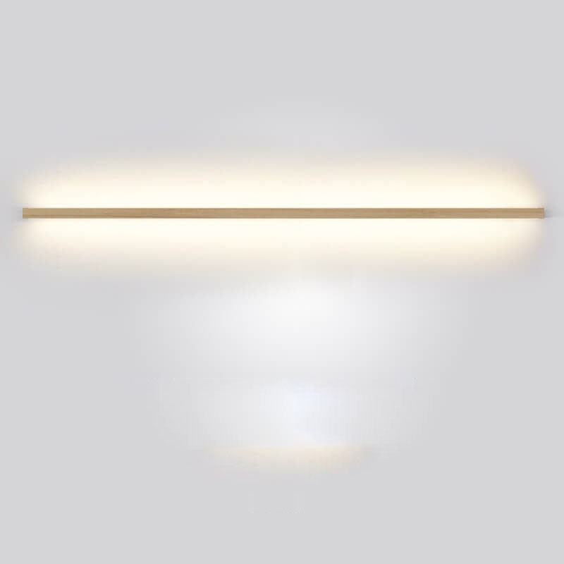Modern wooden wall lamp for smart home integration, providing adjustable ambient LED light.