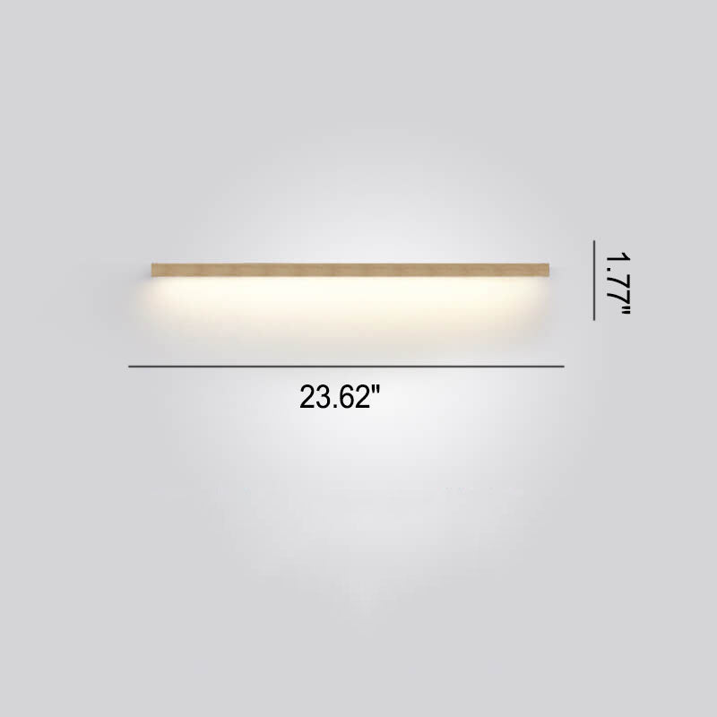 Adjustable color LED wooden wall lamp, enhancing bedroom and living room ambiance.