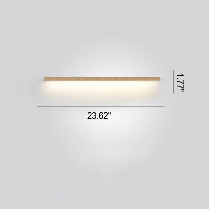 Adjustable color LED wooden wall lamp, enhancing bedroom and living room ambiance.