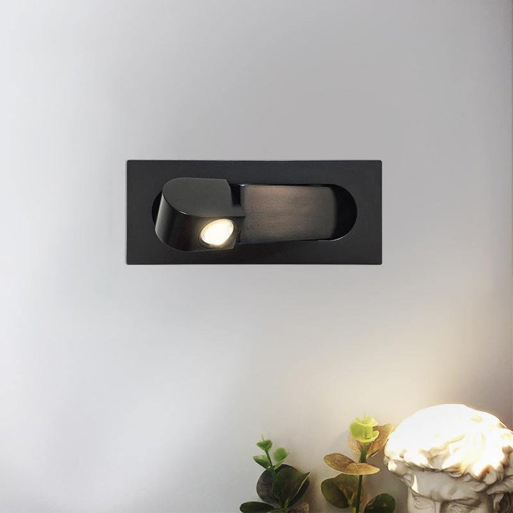 Contemporary LED wall reading lamp, flexible arm for bedroom task lighting.