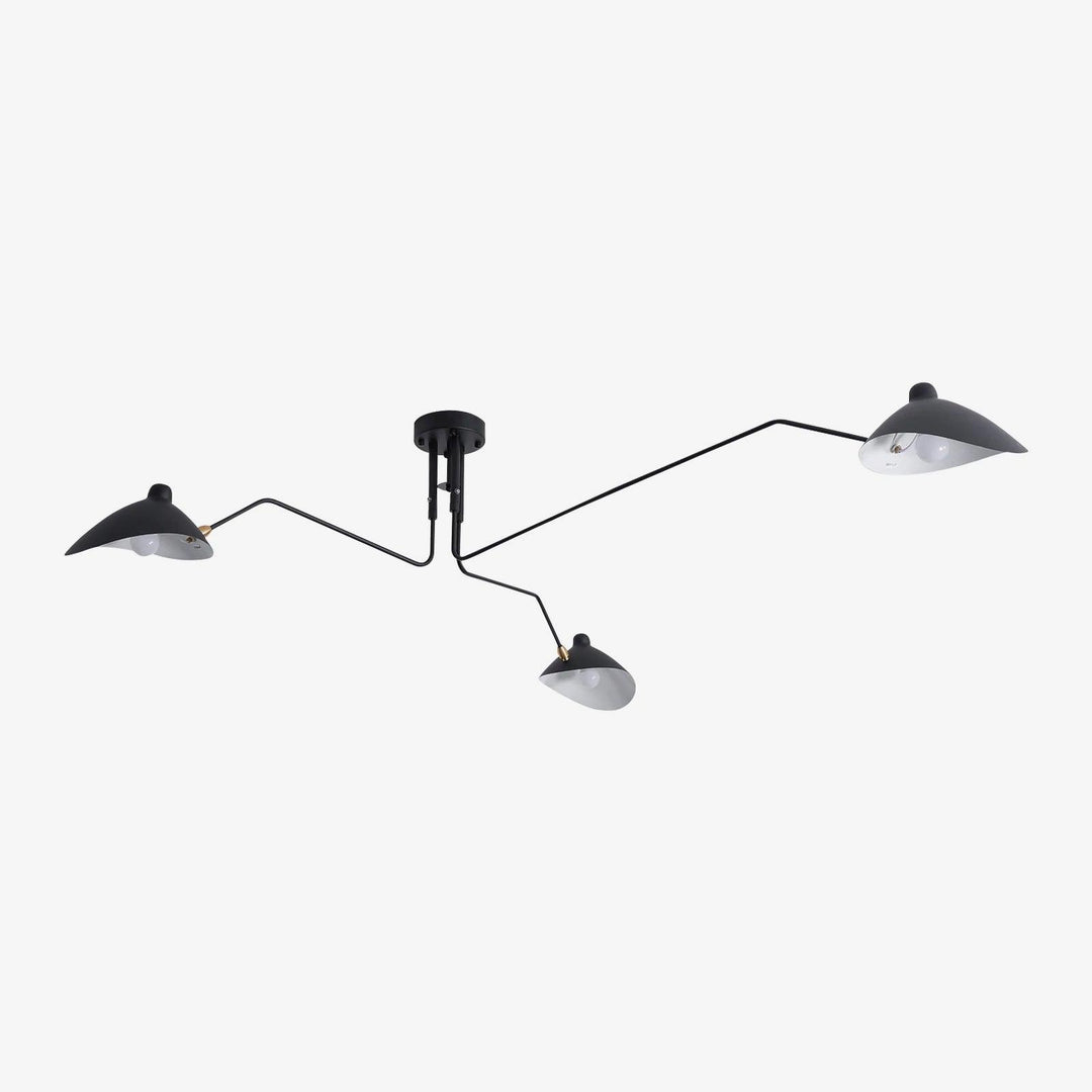 Multi-arm ceiling lamp with adjustable arms, ideal for versatile home decor.