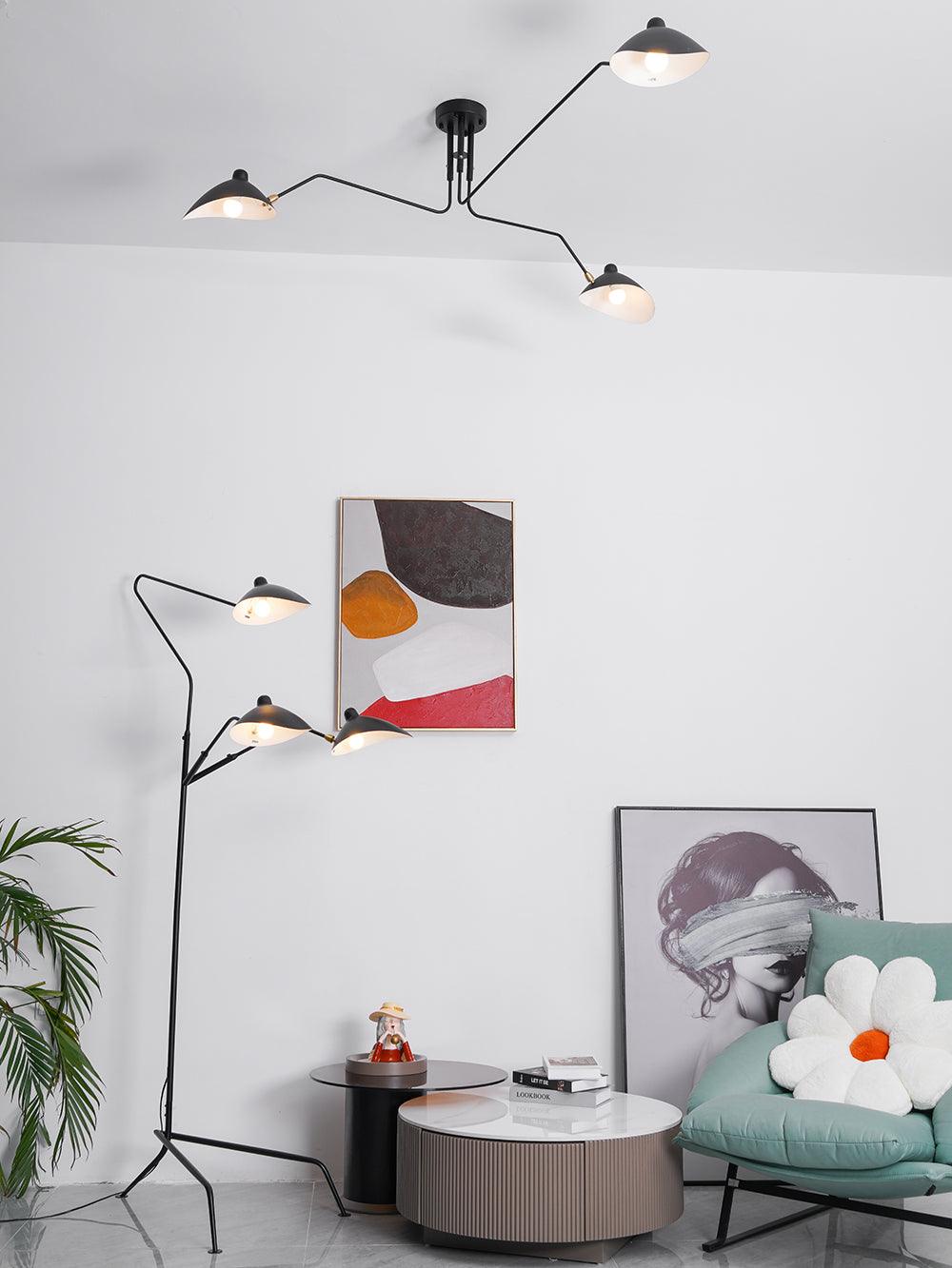 Adjustable multi-arm ceiling light, perfect for modern interiors & contemporary style.