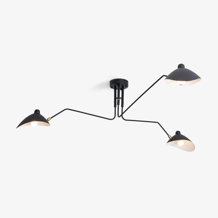 Modern adjustable multi-arm ceiling light for sleek minimalist home decor.