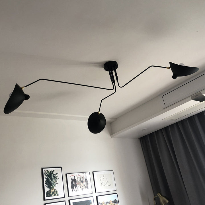 Sleek adjustable multi-arm ceiling lamp, perfect for minimalist home design.