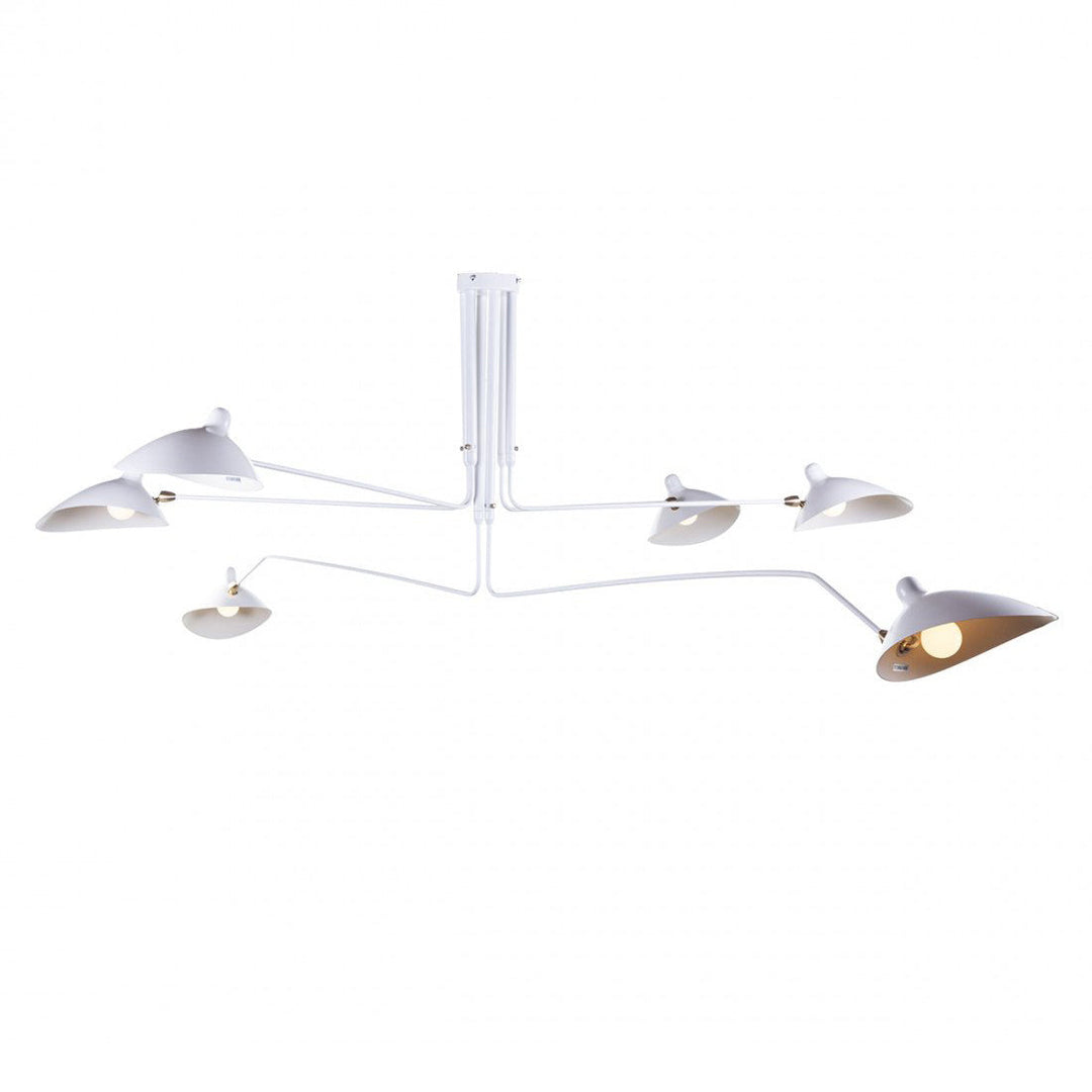 Adjustable multi-arm ceiling fixture, ideal for modern kitchen or dining area.