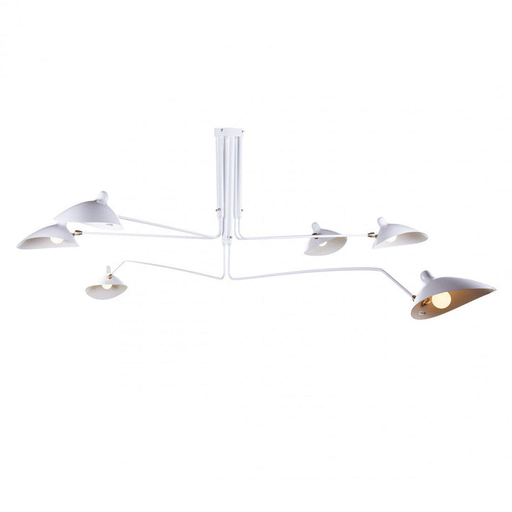 Adjustable multi-arm ceiling fixture, ideal for modern kitchen or dining area.