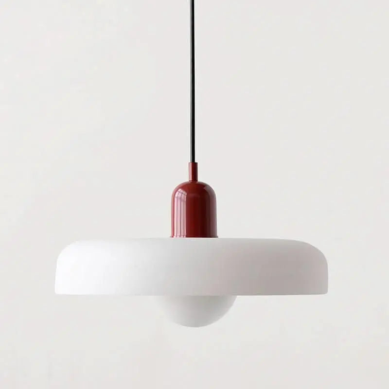 Modern interior lighting, Bauhaus colored glass ceiling light, contemporary and stylish.