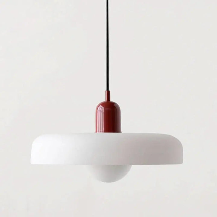Modern interior lighting, Bauhaus colored glass ceiling light, contemporary and stylish.
