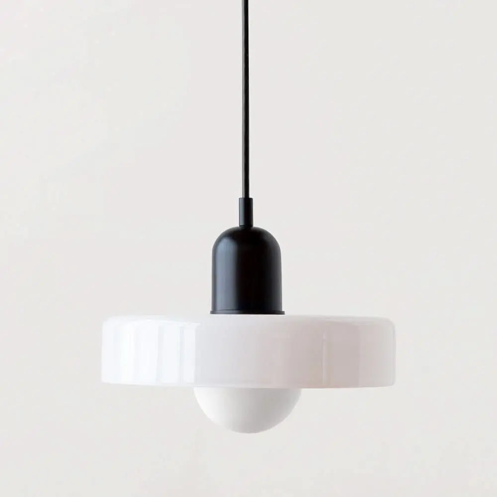 Modern decorative colored glass pendant, perfect for a stylish entryway.