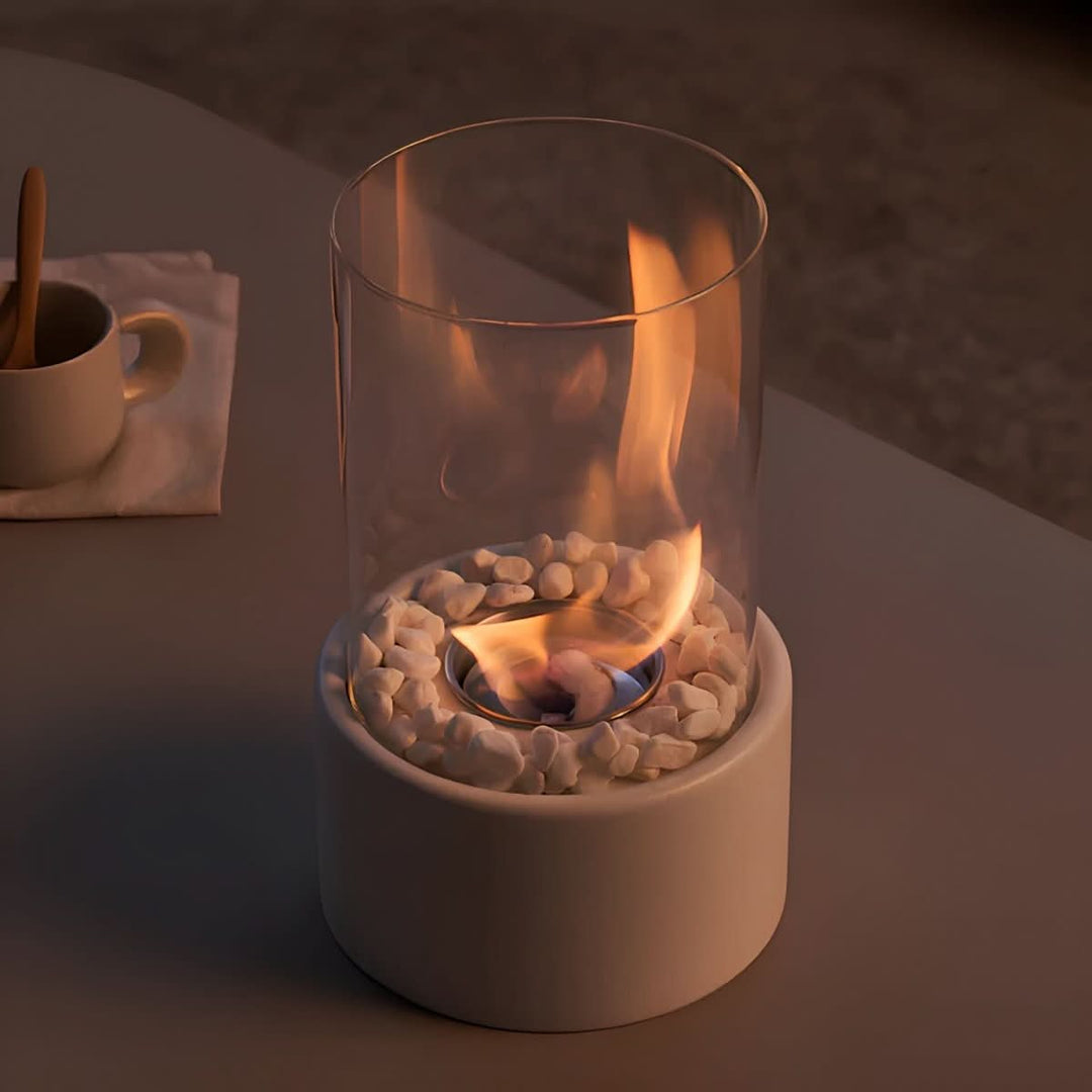 Stylish bioethanol tabletop heater. A modern home decor piece, perfect for indoor & outdoor use.