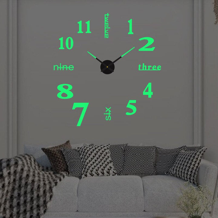 Eye-catching black geometric wall clock, a unique and modern statement piece for home or office decor.