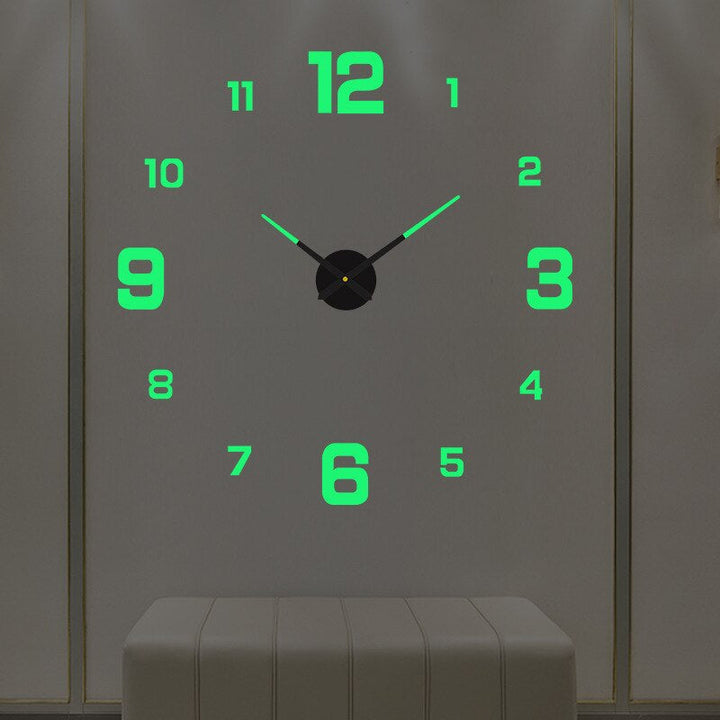 Statement black wall clock, its modern geometric design adds a sophisticated touch to home decor.