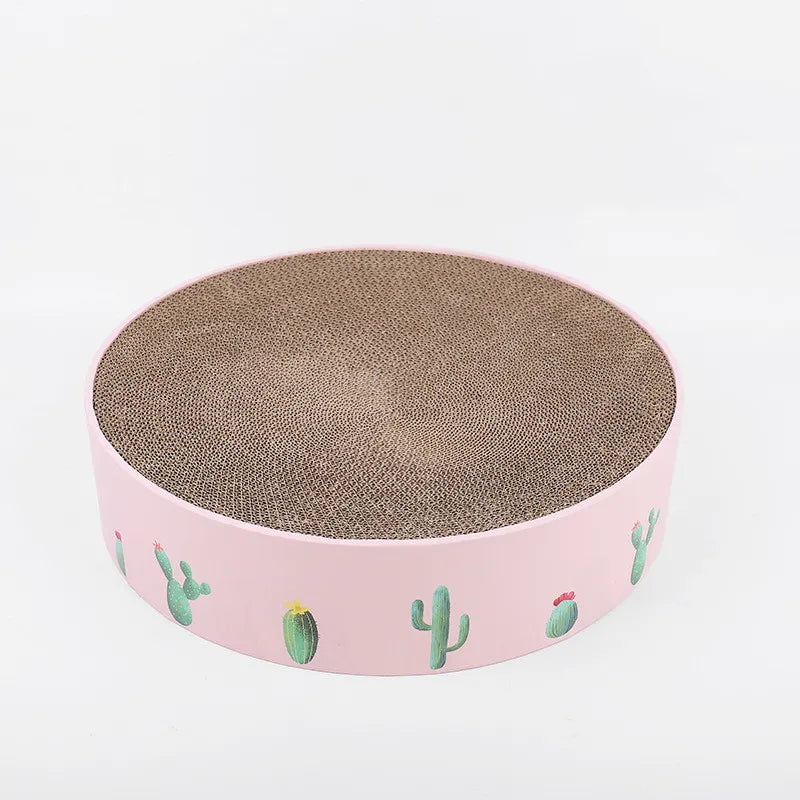 Decorative cactus cat scratch post, ideal modern pet accessory.