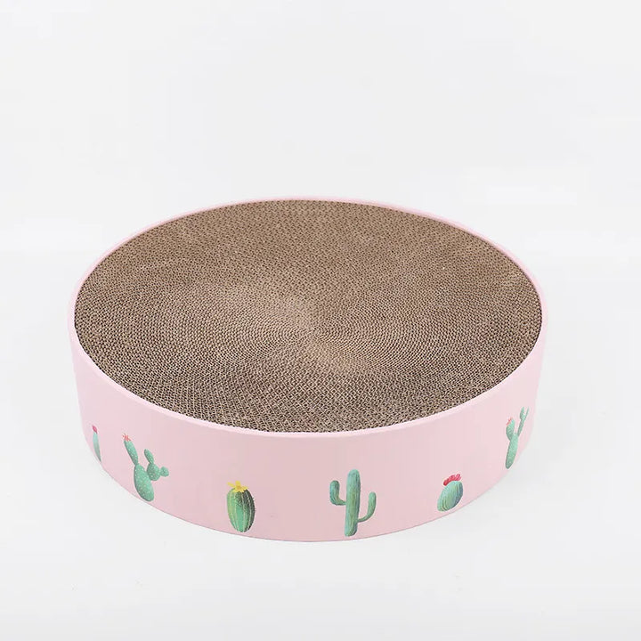 Decorative cactus cat scratch post, ideal modern pet accessory.